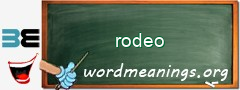 WordMeaning blackboard for rodeo